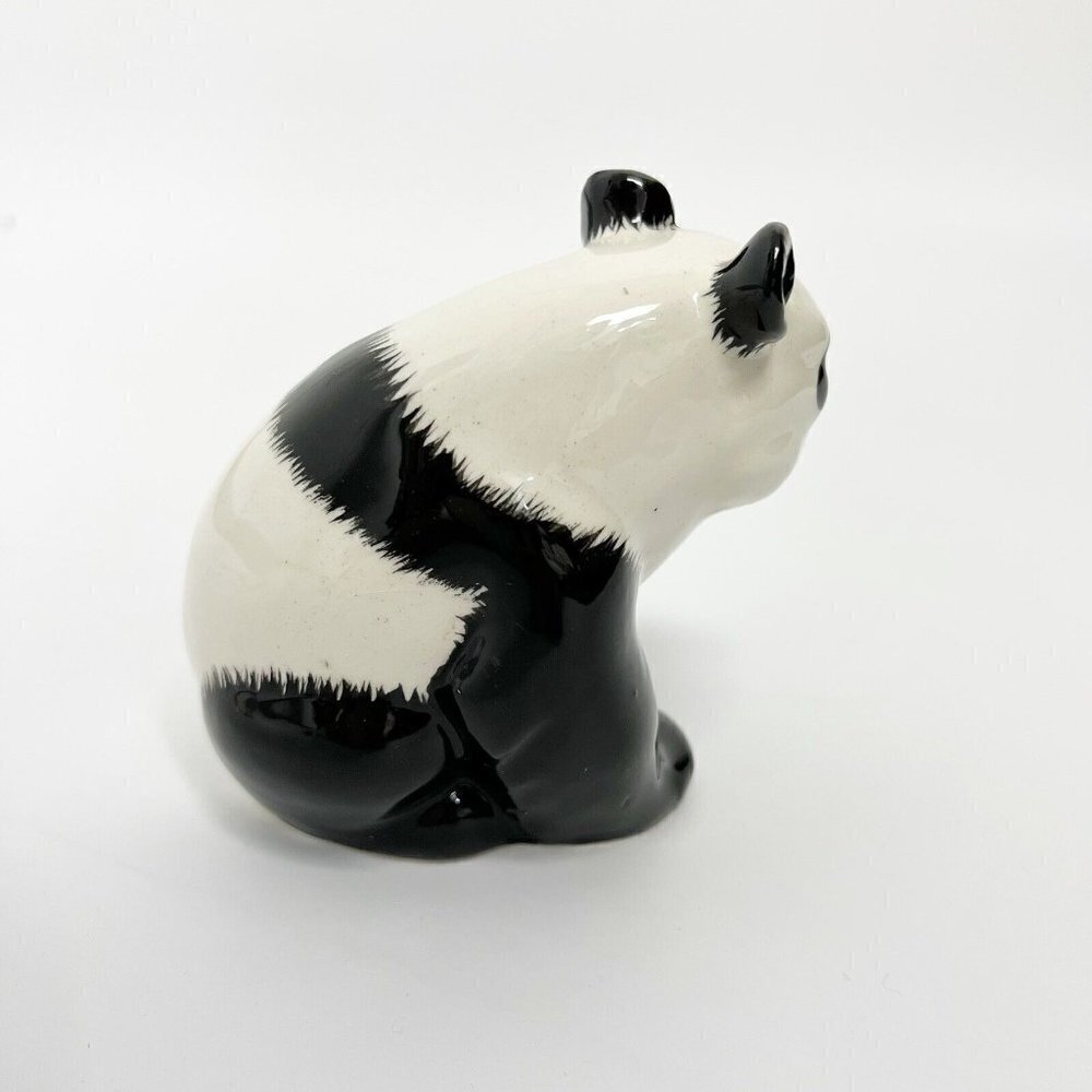 VTG Panda Bear Glazed Glossy Ceramic Porcelain Figurine - Picture 5 of 9